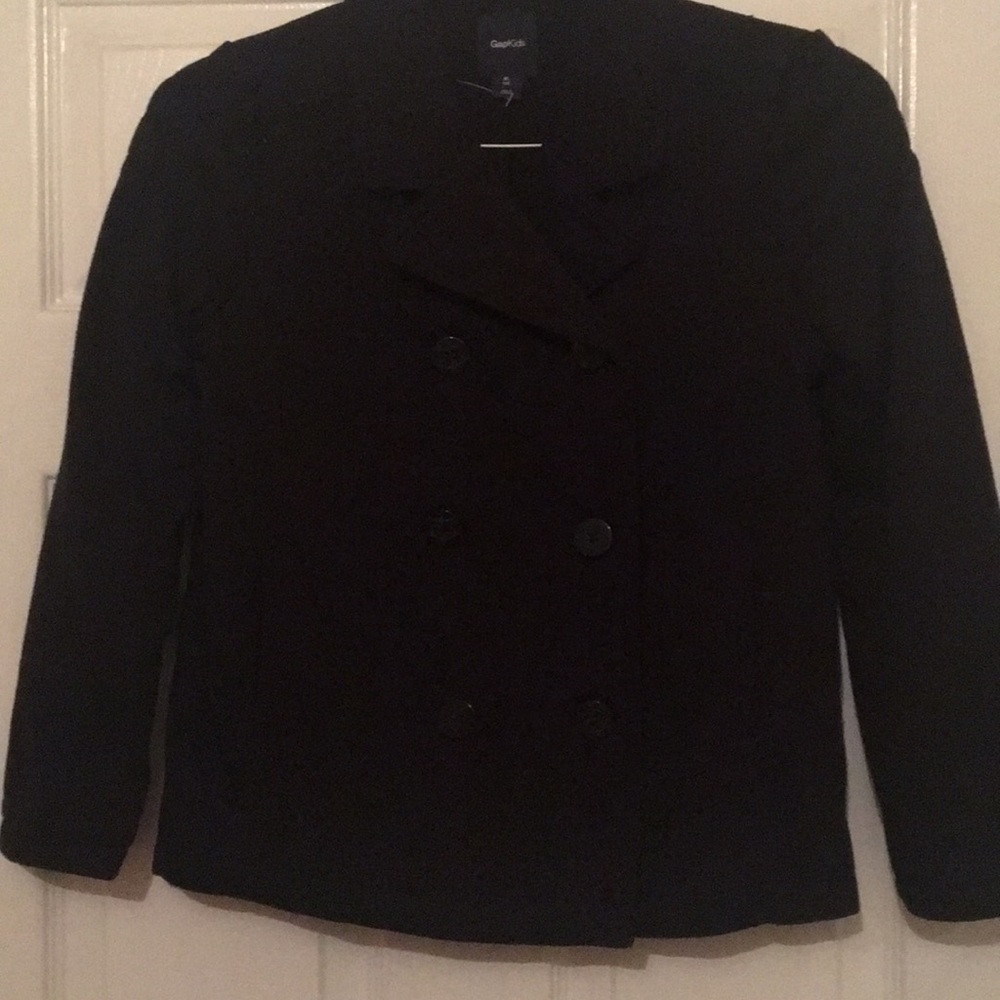 Girls black peacoat